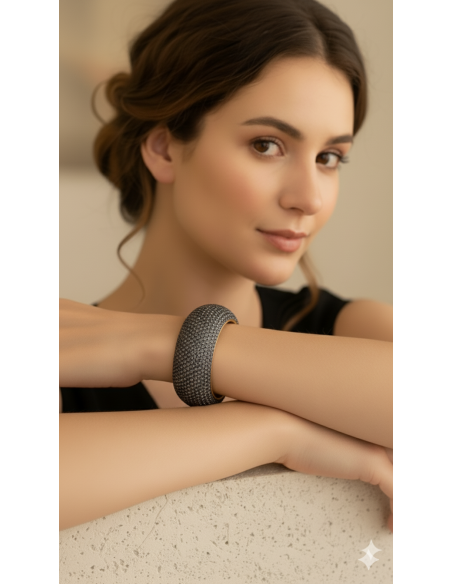 Pulseira strass larga