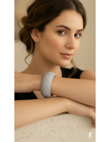 Pulseira strass larga