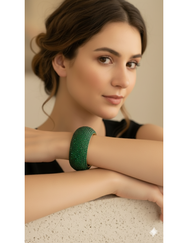 Pulseira strass larga