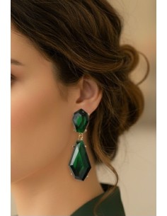 Brincos Elegantes Esmeralda 2