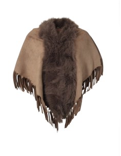 Poncho com pelo