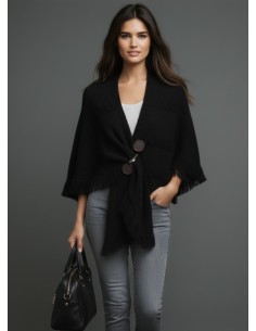 Poncho de Lã e Viscose 2