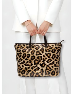 Tote animal print Primadona Leopard Verniz 2