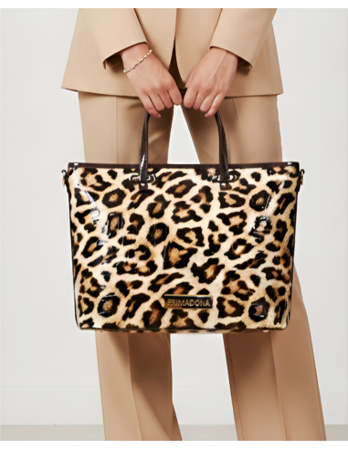 Tote animal print Primadona Leopard Verniz