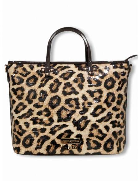 Tote animal print Primadona Leopard Verniz