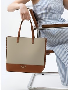 Mala Tote Trança camel