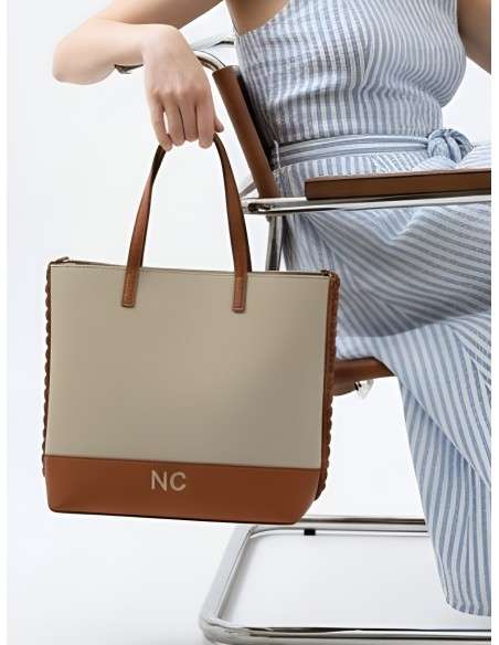 Mala Tote Trança camel