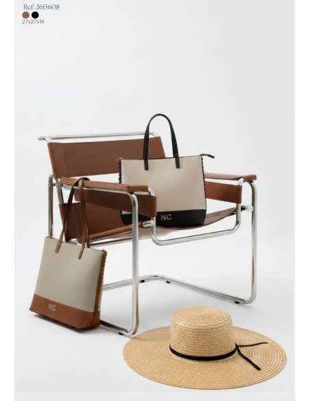 Mala Tote Trança camel