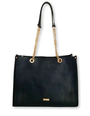 Mala Preto com alças douradas