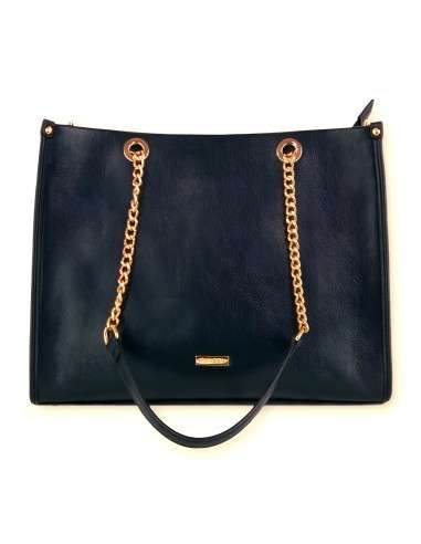 Mala Preto com alças douradas