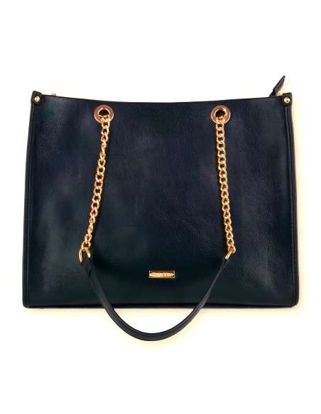 Mala Preto com alças douradas