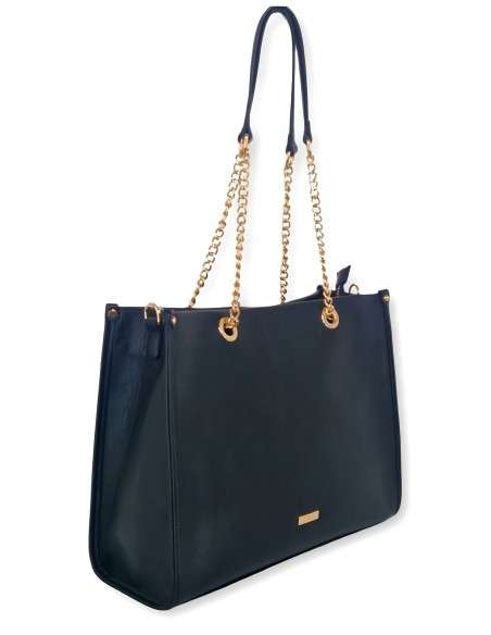 Mala Preto com alças douradas