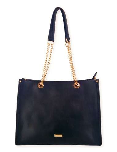 Mala Preto com alças douradas