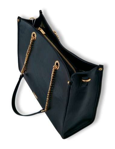 Mala Preto com alças douradas