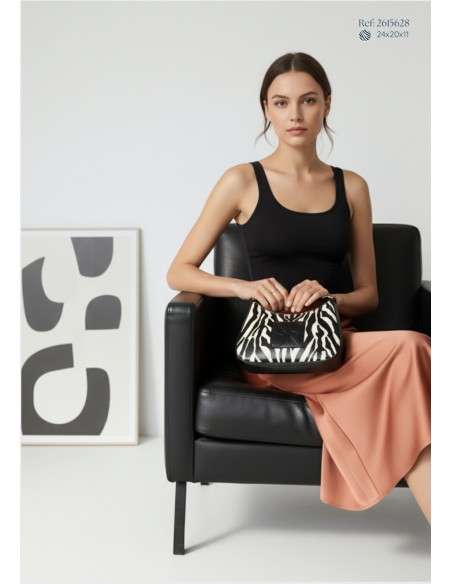 Mala Gondola Ombro Verniz Zebra