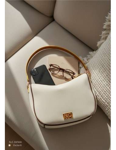 Mala Ombro Lona Bege