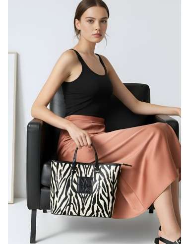 Mala Tote Verniz Zebra