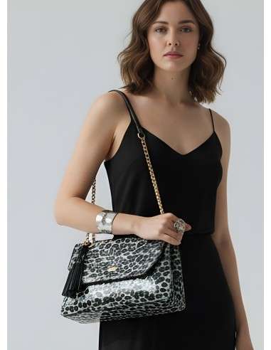 Mala ombro cadeado dourado