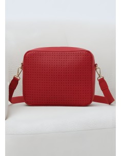 Tiracolo camurça perfurada