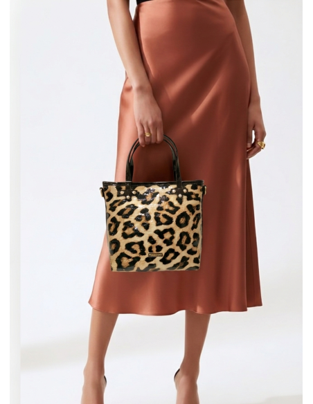 Mini Tote Animal print Leopardo Verniz