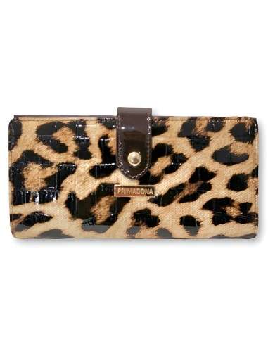 Carteira Leopard Verniz