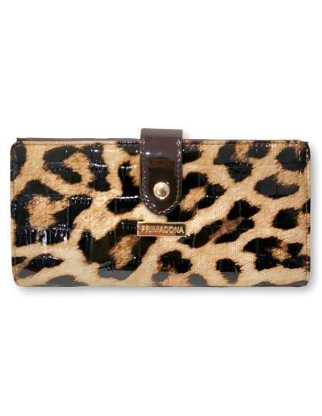 Carteira Leopard Verniz