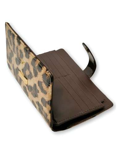 Carteira Leopard Verniz