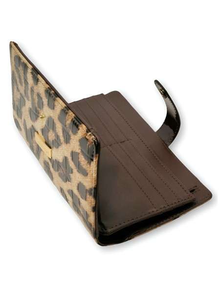 Carteira Leopard Verniz