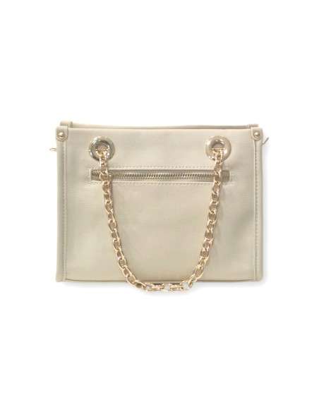 Mini Mala com alças douradas