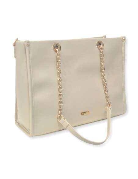 Mala Camel com alças douradas