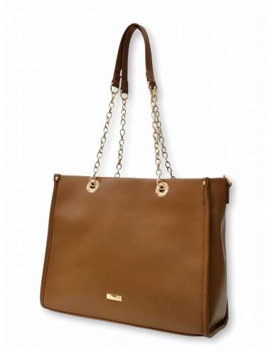 Mala Camel com alças douradas