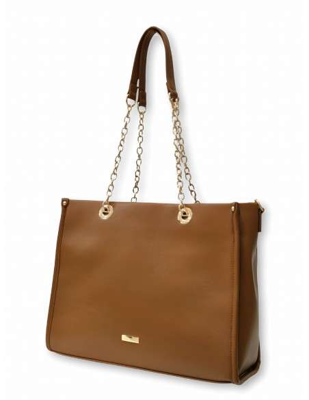 Mala Camel com alças douradas