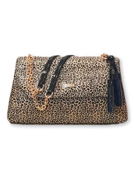 Tiracolo Ombro Verniz Leopardo