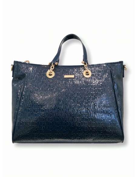 Mala Tote em Verniz com Monograma e Pendente de Coração